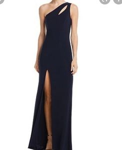 Navy blue one shoulder gown